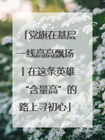 党旗在基层一线高高飘扬丨在这条英雄“含量高”的路上寻初心
